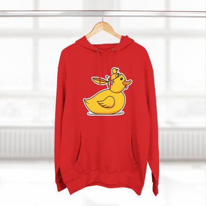 Three-Panel Fleece Hoodie (Duck Bird Brain)
