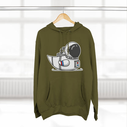 Three-Panel Fleece Hoodie (Astronaut Duck)