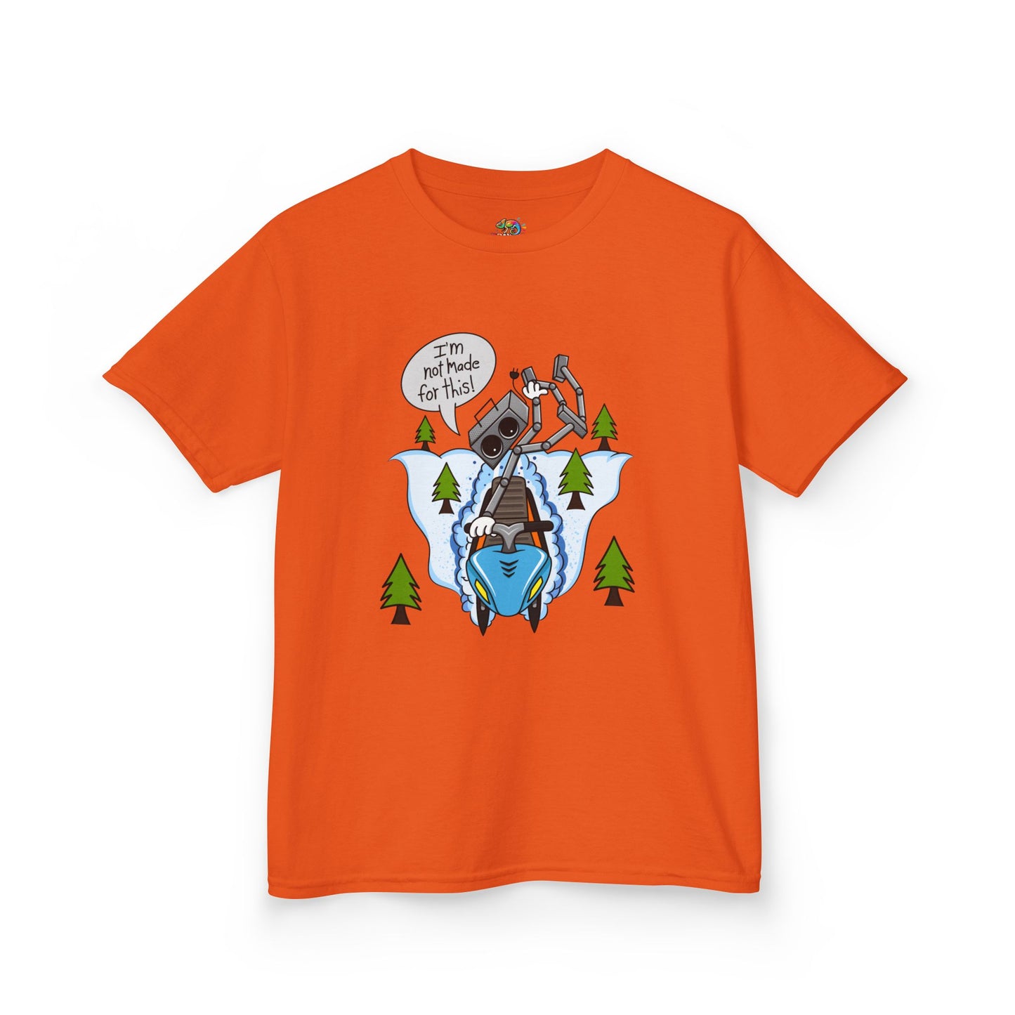 Kids Heavy Cotton T-Shirt (I'm not made for this - Snowmobiler)