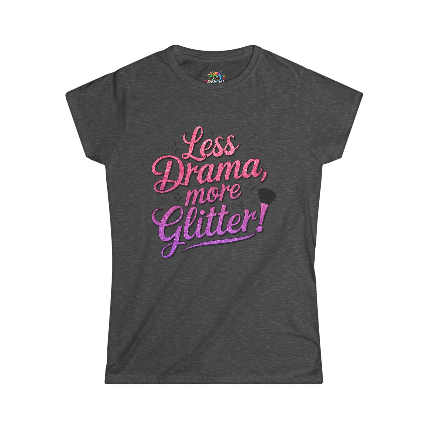 Women's Softstyle Tee (Less Drama More Glitter)