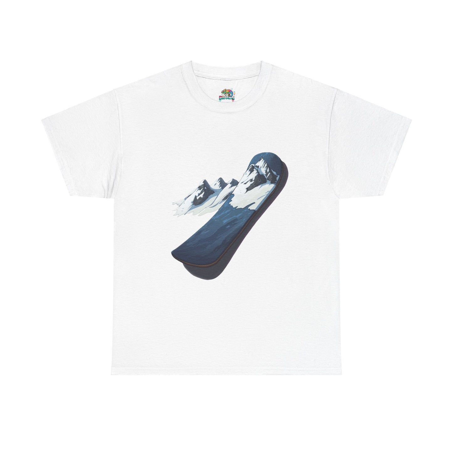 Unisex Heavy Cotton Tee (Mountain Snowboard)