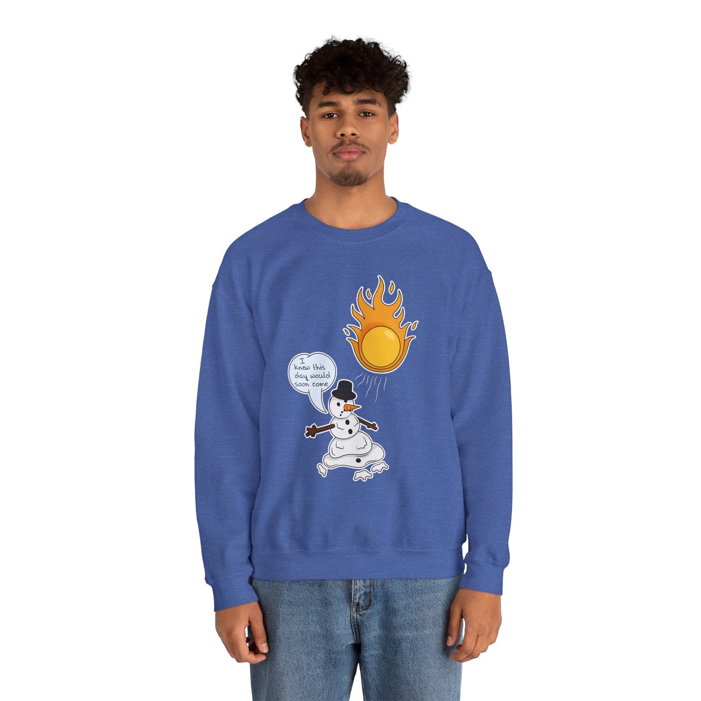 Unisex Heavy Blend™ Crewneck Sweatshirt (Melting Snowman)