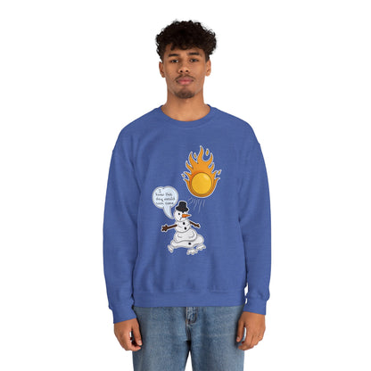 Unisex Heavy Blend™ Crewneck Sweatshirt (Melting Snowman)