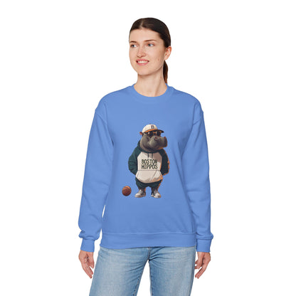 Unisex Heavy Blend™ Crewneck Sweatshirt (Boston Hippos)