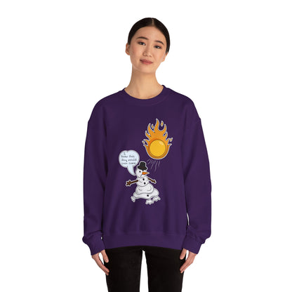 Unisex Heavy Blend™ Crewneck Sweatshirt (Melting Snowman)