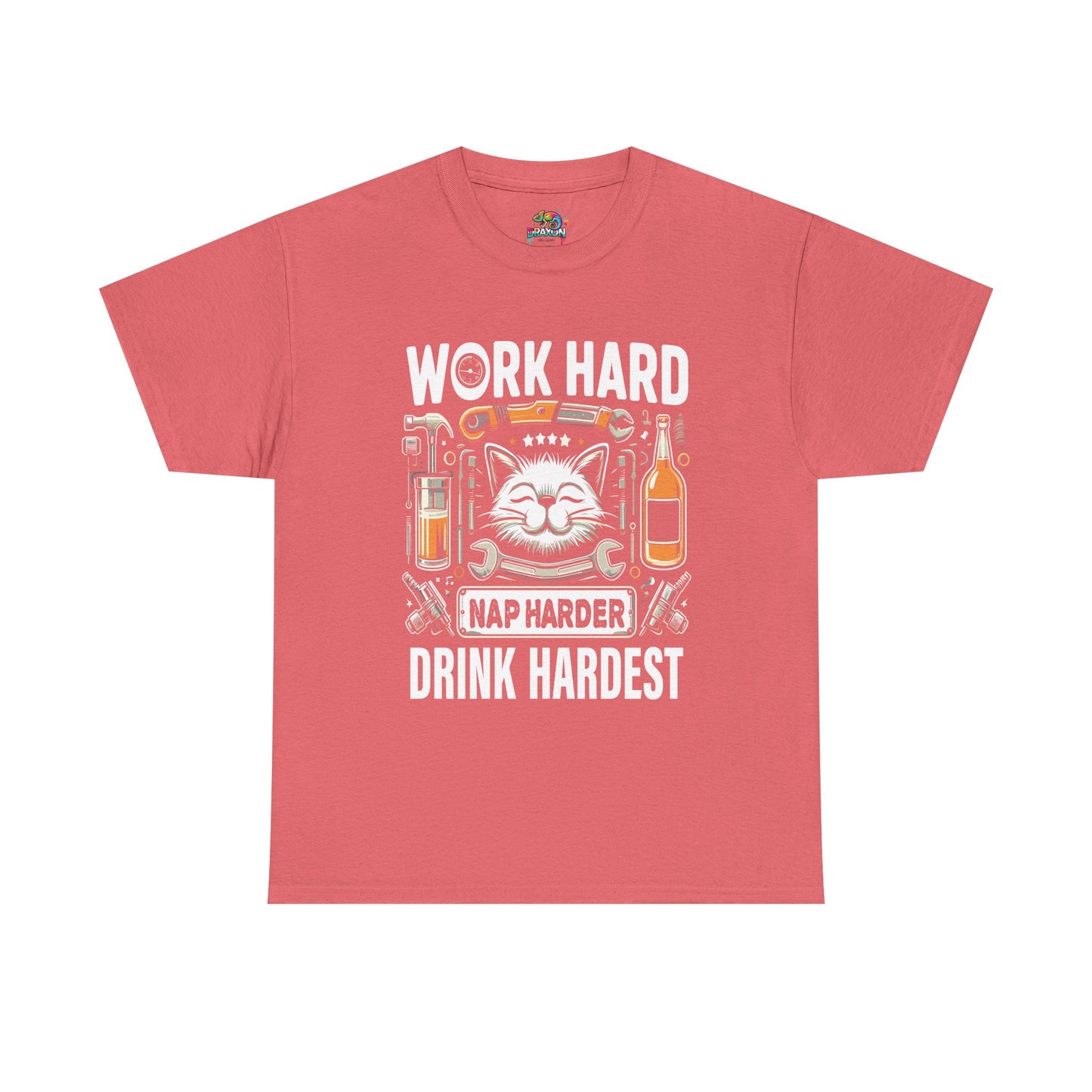 Unisex Heavy Cotton Tee (Work, Nap & Drink Hard)