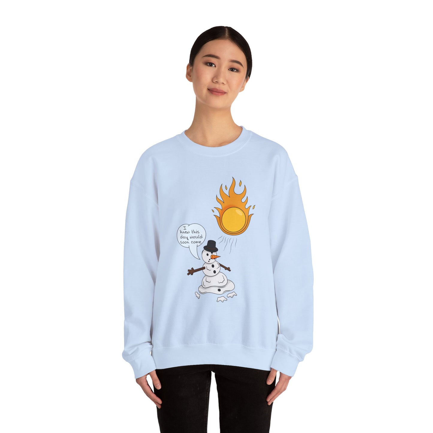 Unisex Heavy Blend™ Crewneck Sweatshirt (Melting Snowman)