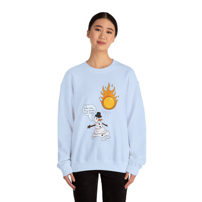 Unisex Heavy Blend™ Crewneck Sweatshirt (Melting Snowman)