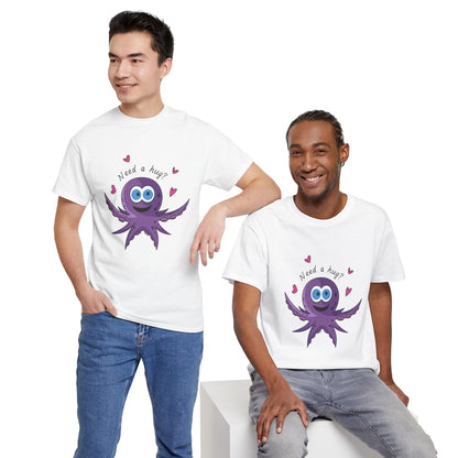 Unisex Heavy Cotton Tee (Octopus Hug)