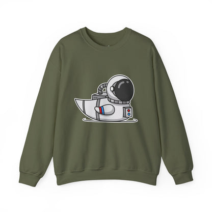 Unisex Heavy Blend™ Crewneck Sweatshirt (Astronaut Duck)