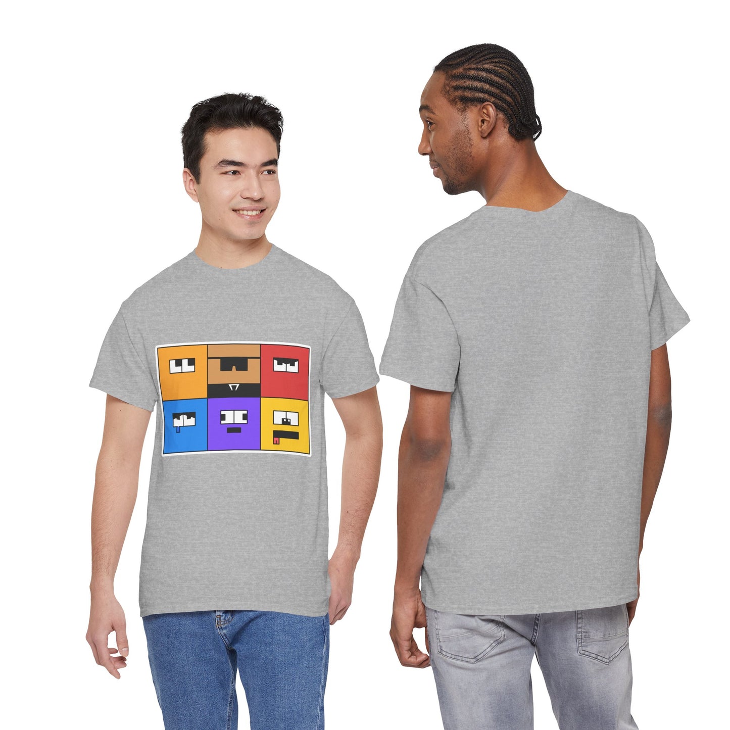 Unisex Heavy Cotton Tee (Emotion Blocks)