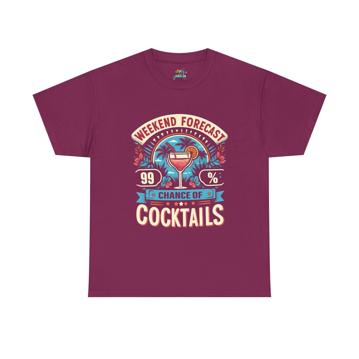 Unisex Heavy Cotton Tee (99% Chance of Cocktails)