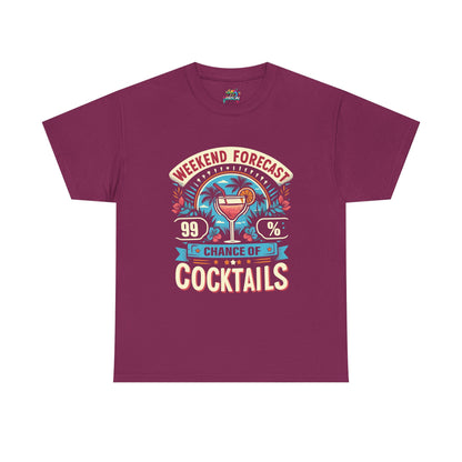 Unisex Heavy Cotton Tee (99% Chance of Cocktails)