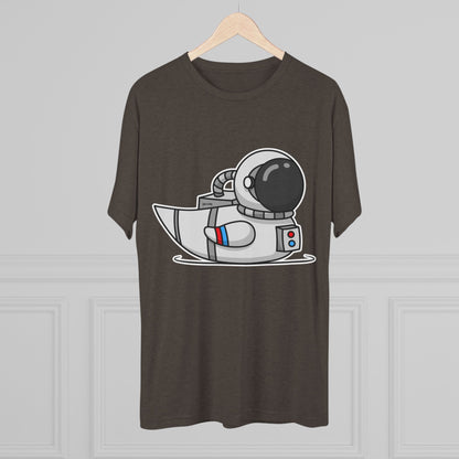Unisex Tri-Blend Crew Tee (Astronaut Duck)