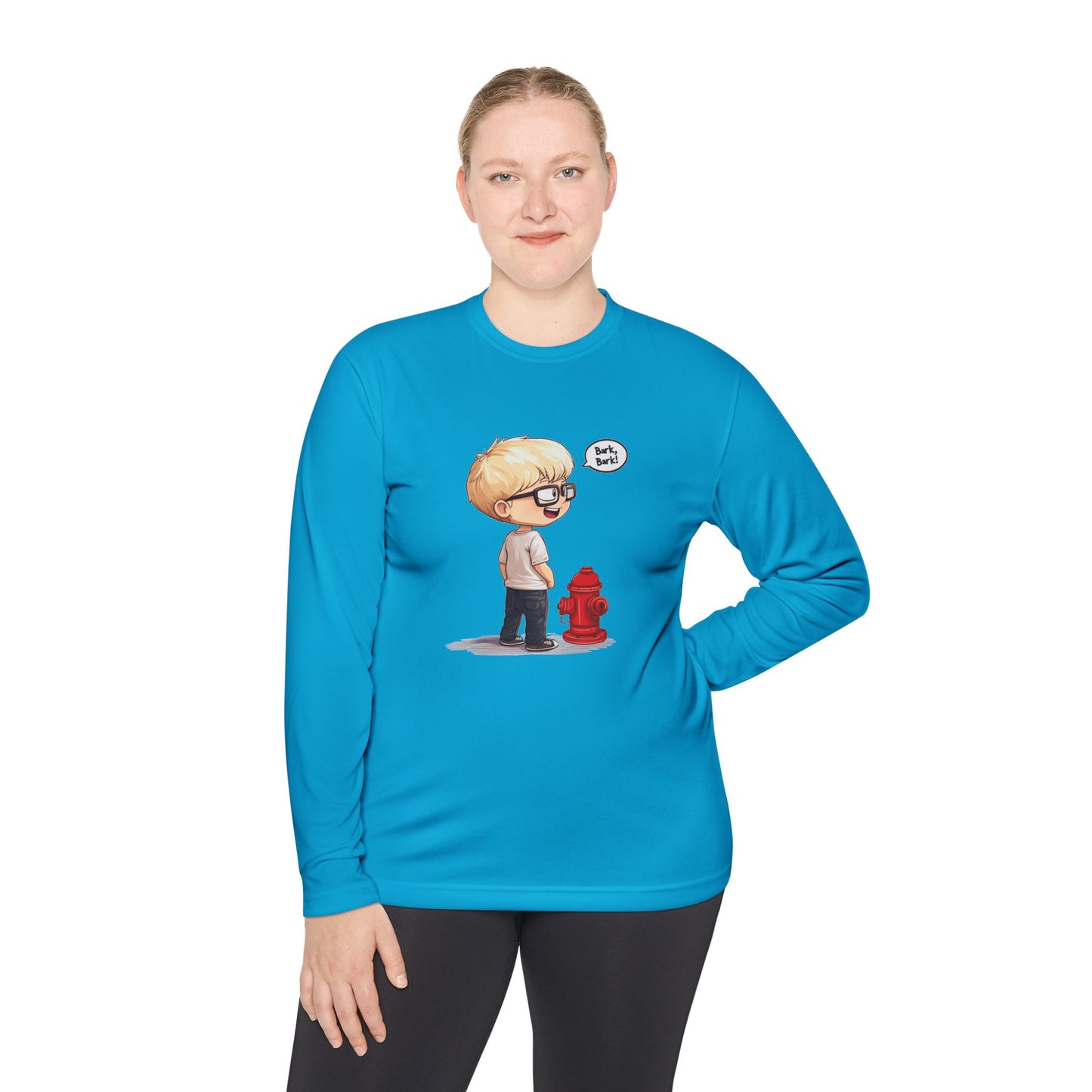 Unisex Lightweight Long Sleeve Tee (Bark Bark)