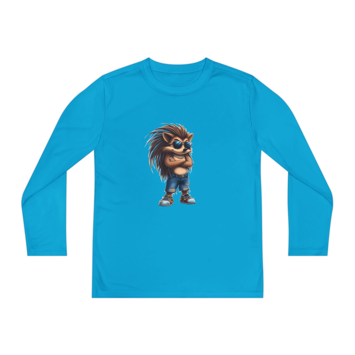 Youth Long Sleeve Competitor Tee (Cool Hedgehog)