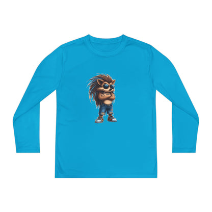 Youth Long Sleeve Competitor Tee (Cool Hedgehog)