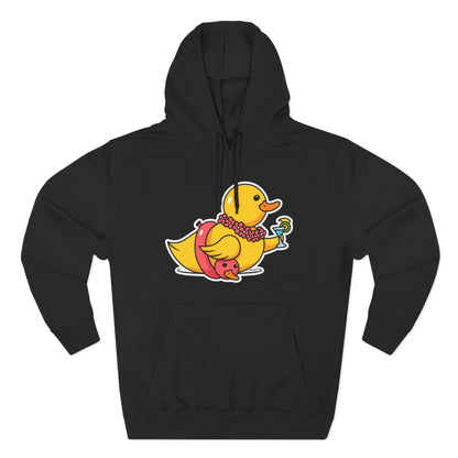 Three-Panel Fleece Hoodie (Tropical Duck)
