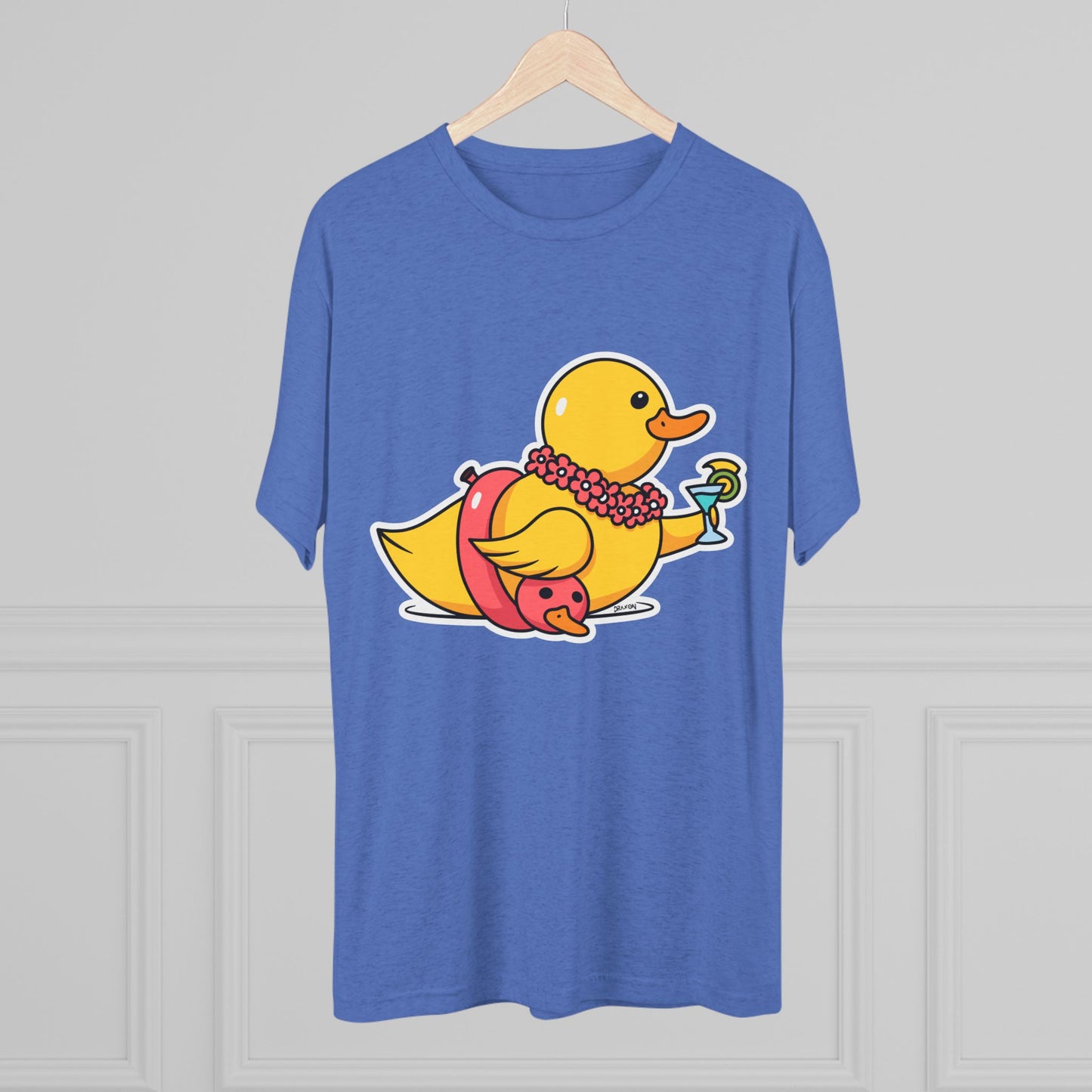 Unisex Tri-Blend Crew Tee (Tropical Duck)