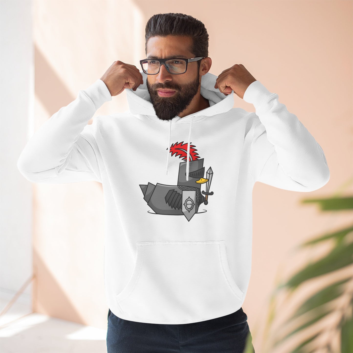 Three-Panel Fleece Hoodie (Knight Duck)