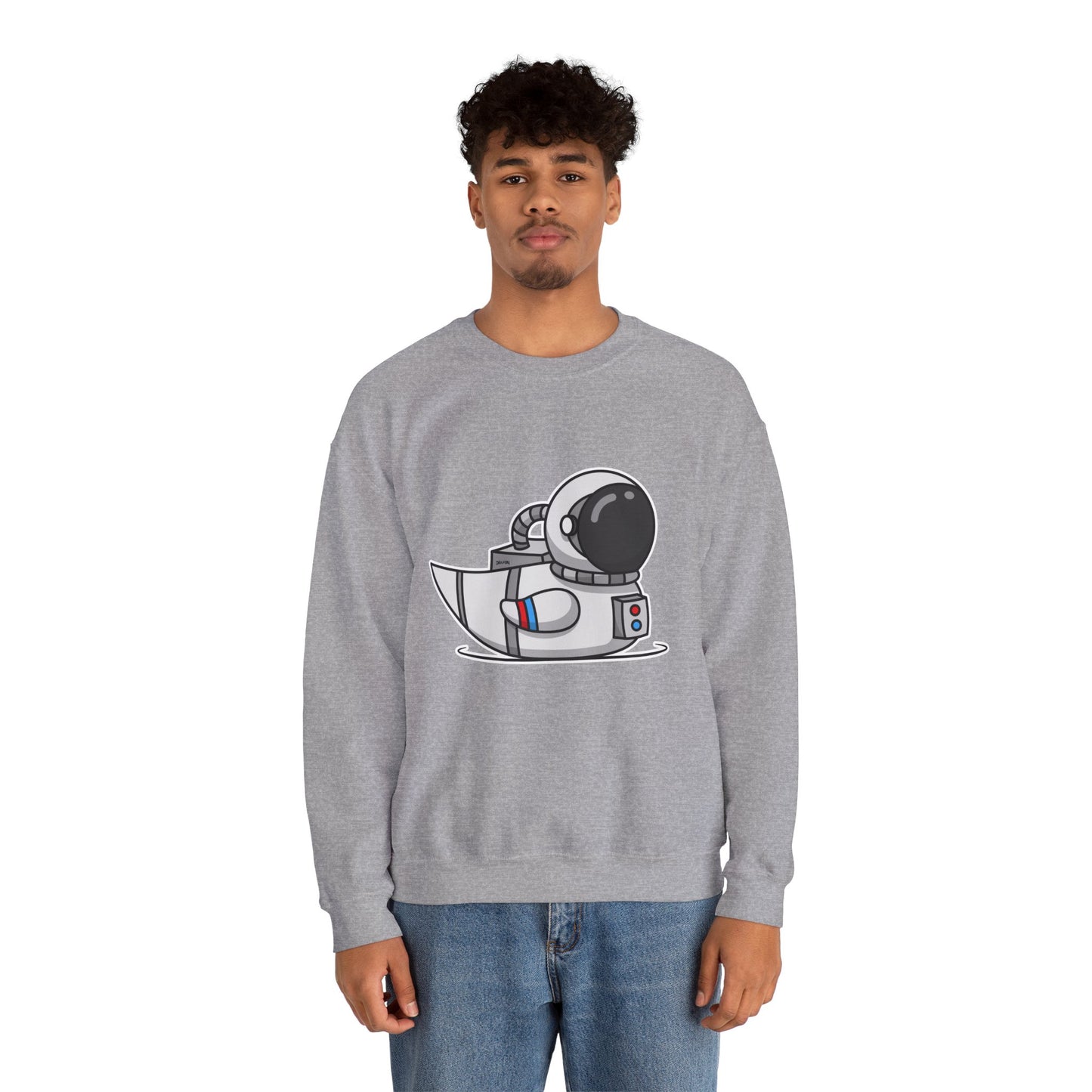 Unisex Heavy Blend™ Crewneck Sweatshirt (Astronaut Duck)