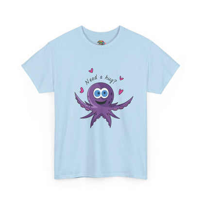 Unisex Heavy Cotton Tee (Octopus Hug)
