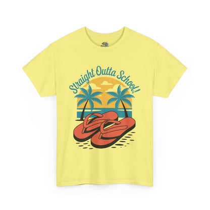 Unisex Heavy Cotton Tee (Straight Outta School)
