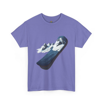 Unisex Heavy Cotton Tee (Mountain Snowboard)