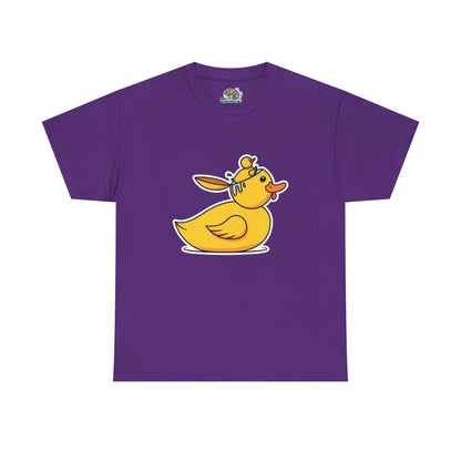 Unisex Heavy Cotton Tee (Duck Bird Brain)