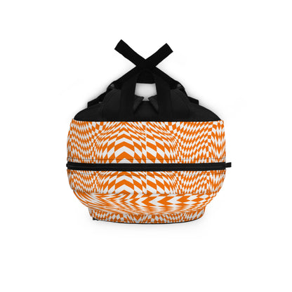 Backpack School Bag (Orange pixels)