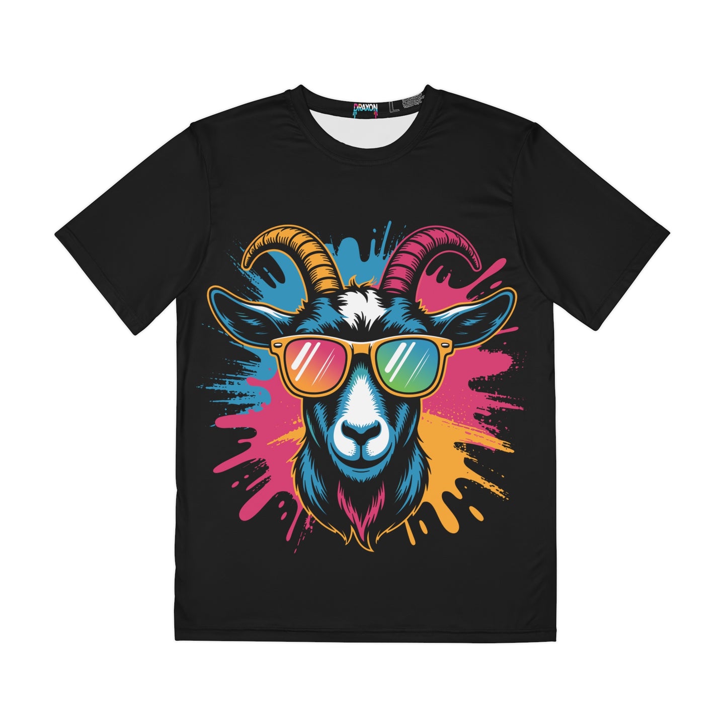 Men's Polyester Tee (Colorful Goat)