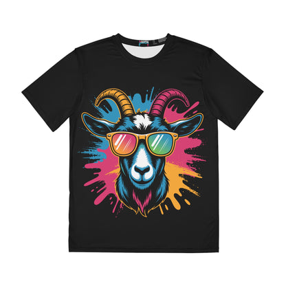 Men's Polyester Tee (Colorful Goat)