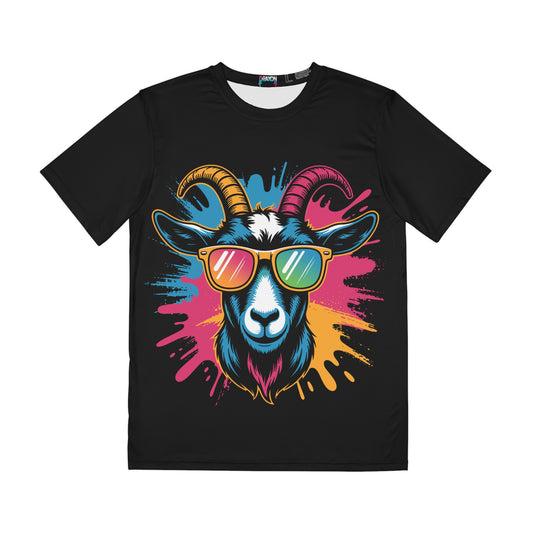 Men's Polyester Tee (Colorful Goat)