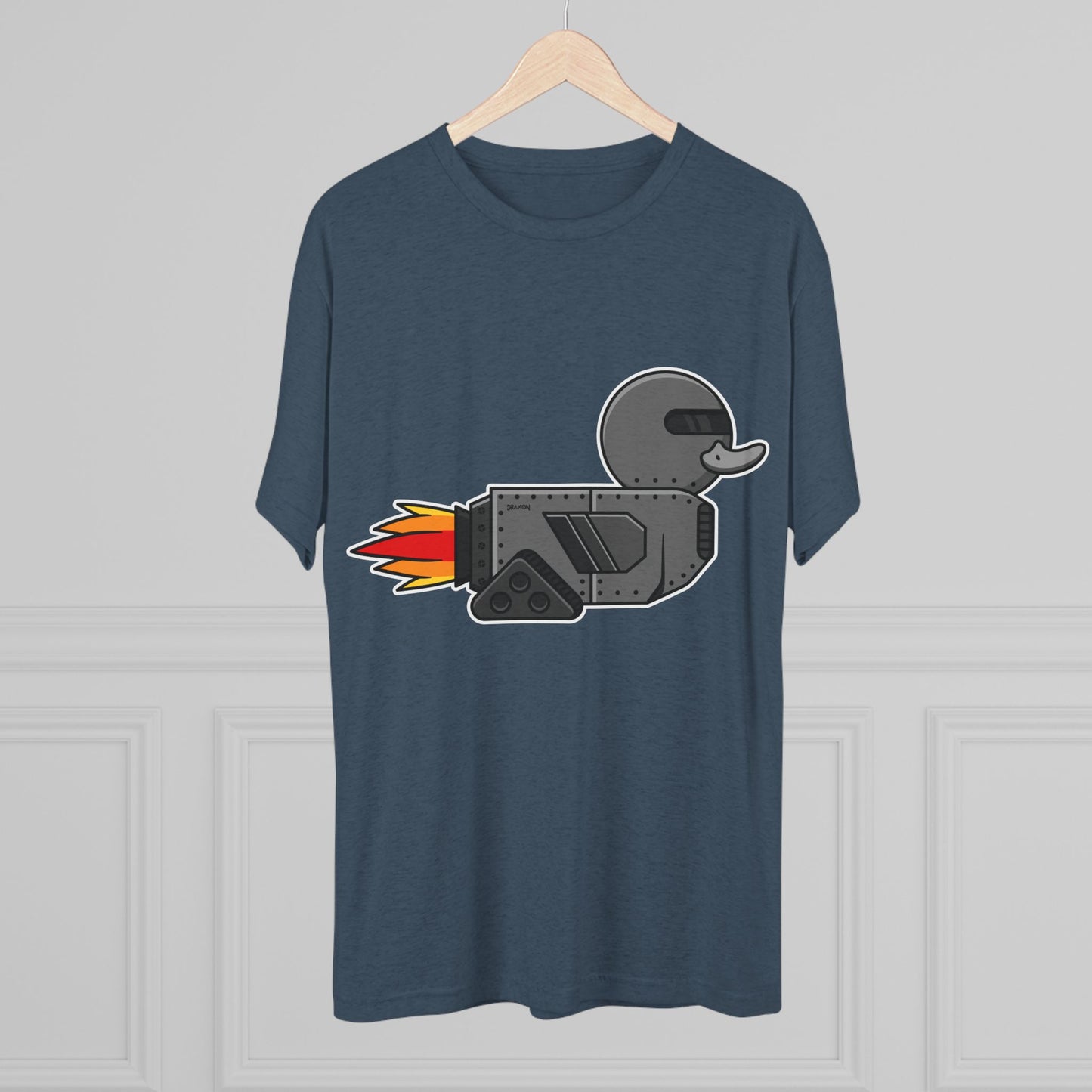 Unisex Tri-Blend Crew Tee (Robot Duck)