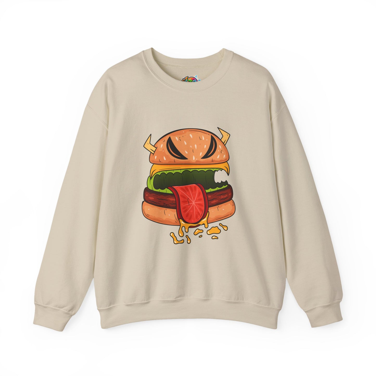Unisex Heavy Blend™ Crewneck Sweatshirt (Cheeseburger Monster)
