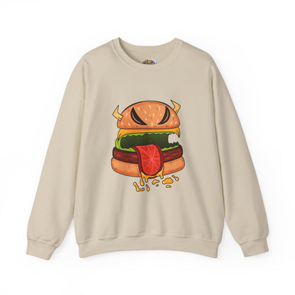 Unisex Heavy Blend™ Crewneck Sweatshirt (Cheeseburger Monster)