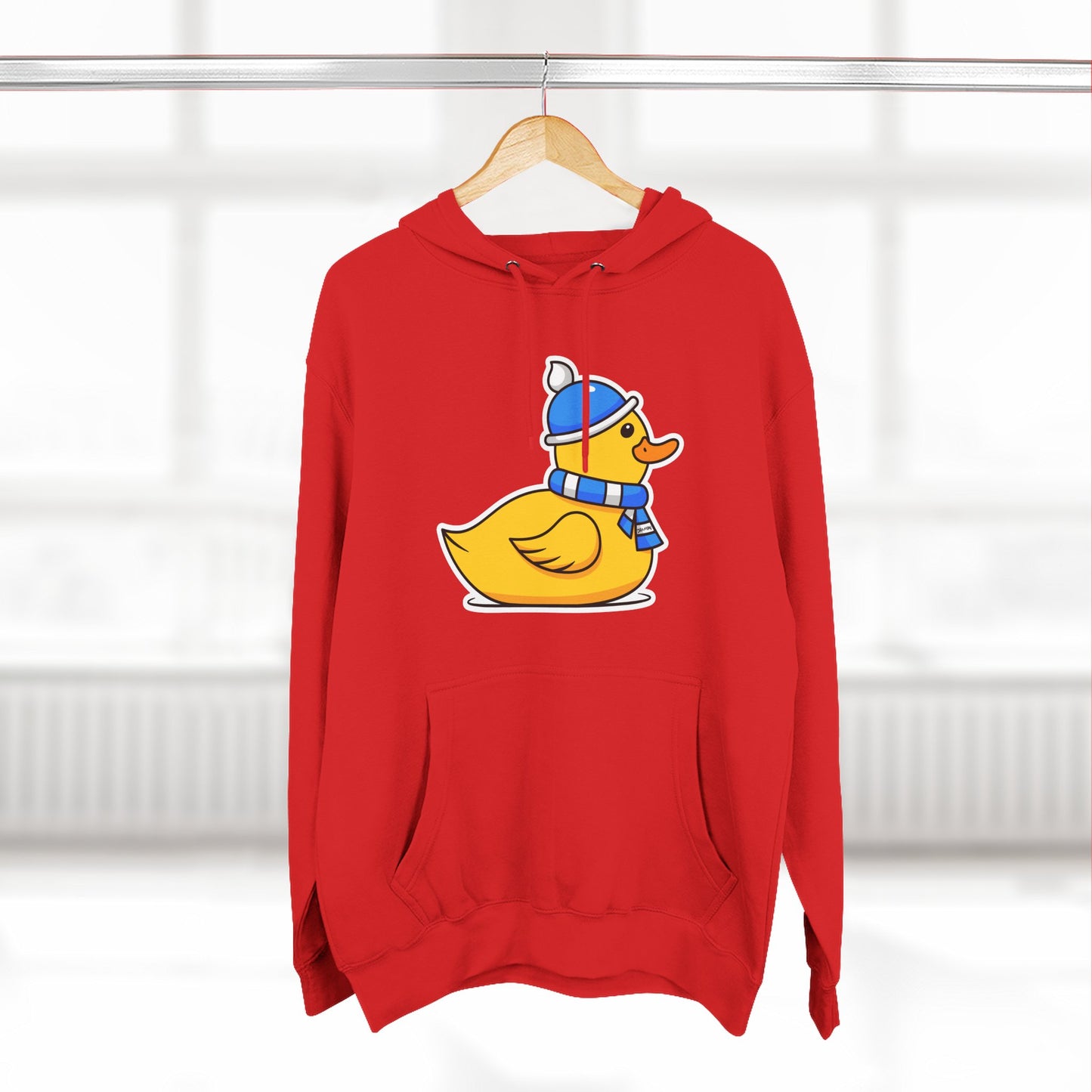 Three-Panel Fleece Hoodie (Chilly Duck)