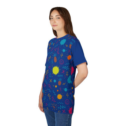 Unisex Cut & Sew Tee (Pineapple Scribble)