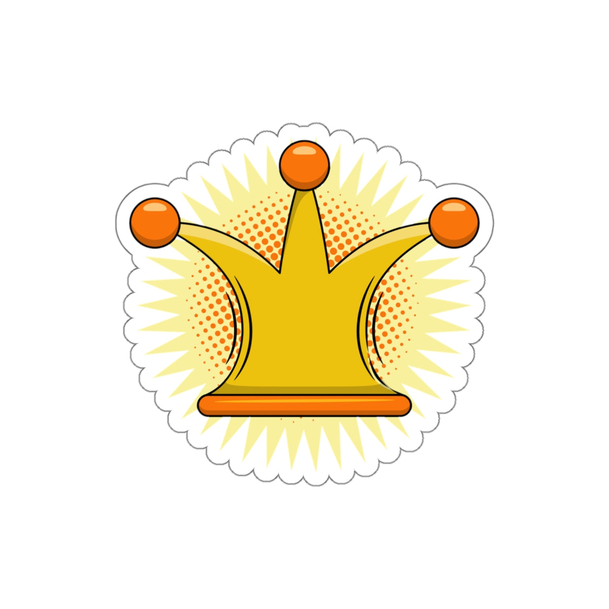 Die-Cut Stickers | Vibrant Art for Personalization (Crown)