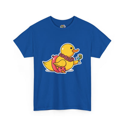 Unisex Heavy Cotton Tee (Tropical Duck)