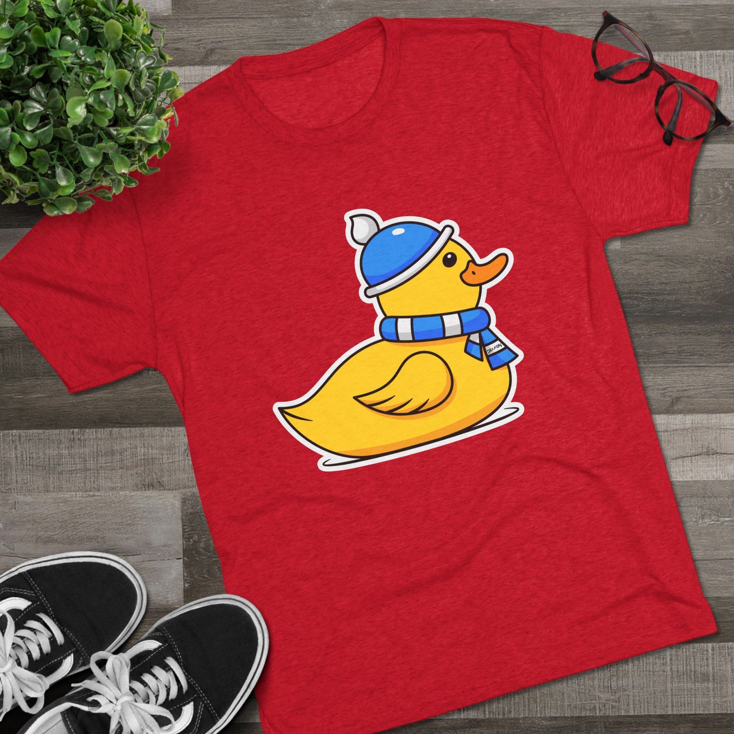 Unisex Tri-Blend Crew Tee (Chilly Duck)