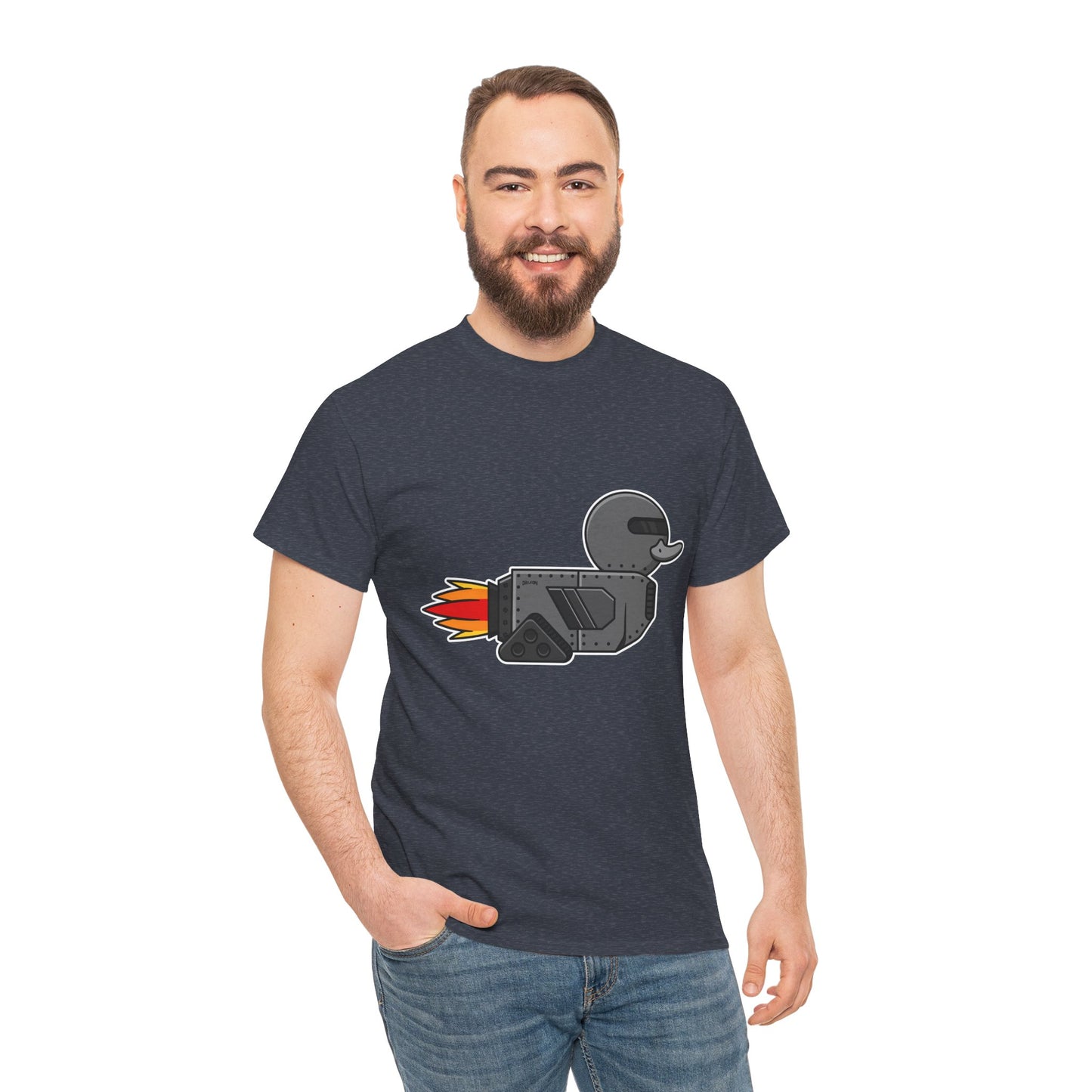 Unisex Heavy Cotton Tee (Robot Duck)