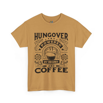 Unisex Heavy Cotton Tee (Hungover - Powered by Coffee)