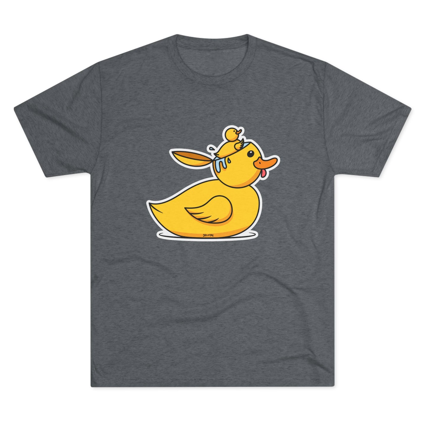 Unisex Tri-Blend Crew Tee (Duck Bird Brain)