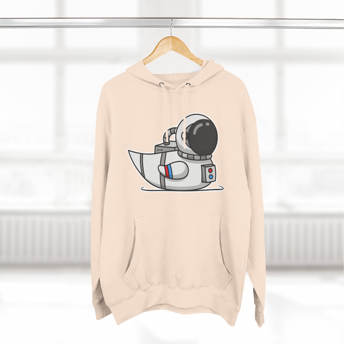 Three-Panel Fleece Hoodie (Astronaut Duck)