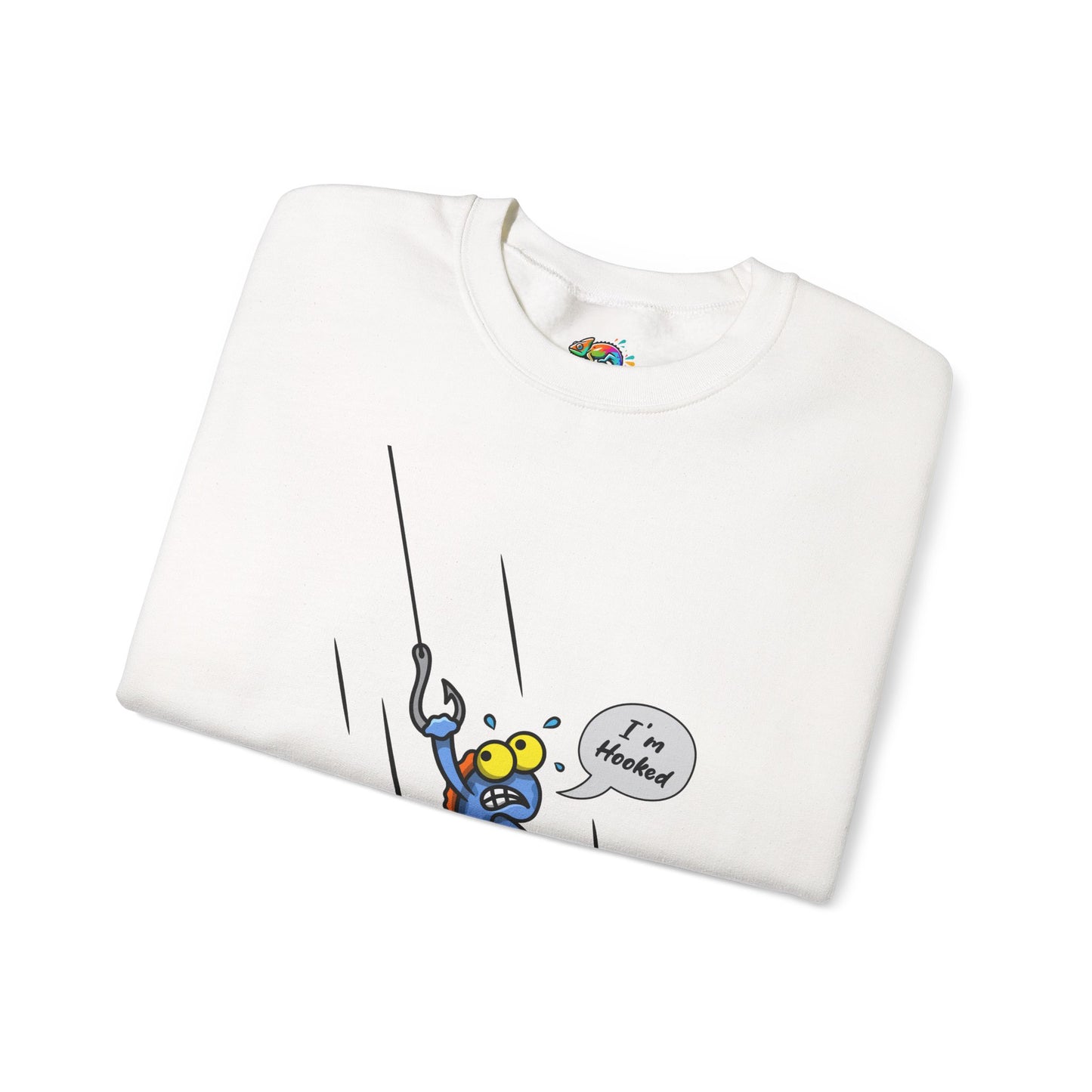 Unisex Heavy Blend™ Crewneck Sweatshirt (Fishing Hooked)