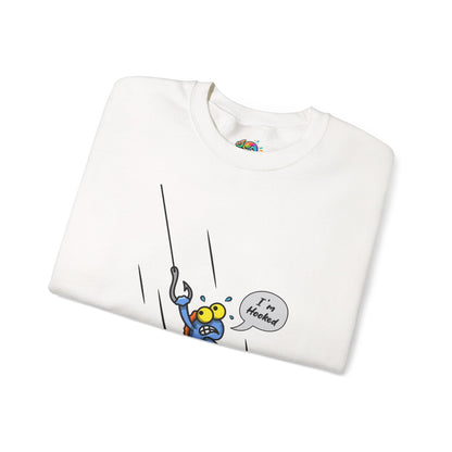 Unisex Heavy Blend™ Crewneck Sweatshirt (Fishing Hooked)