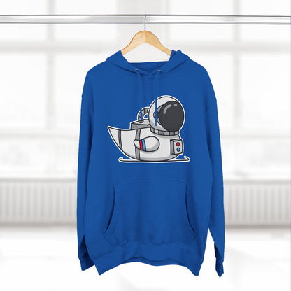 Three-Panel Fleece Hoodie (Astronaut Duck)