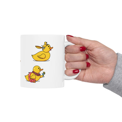 Cute Duck Illustration Coffee Cup - 11oz & 15oz (Different Ducks)