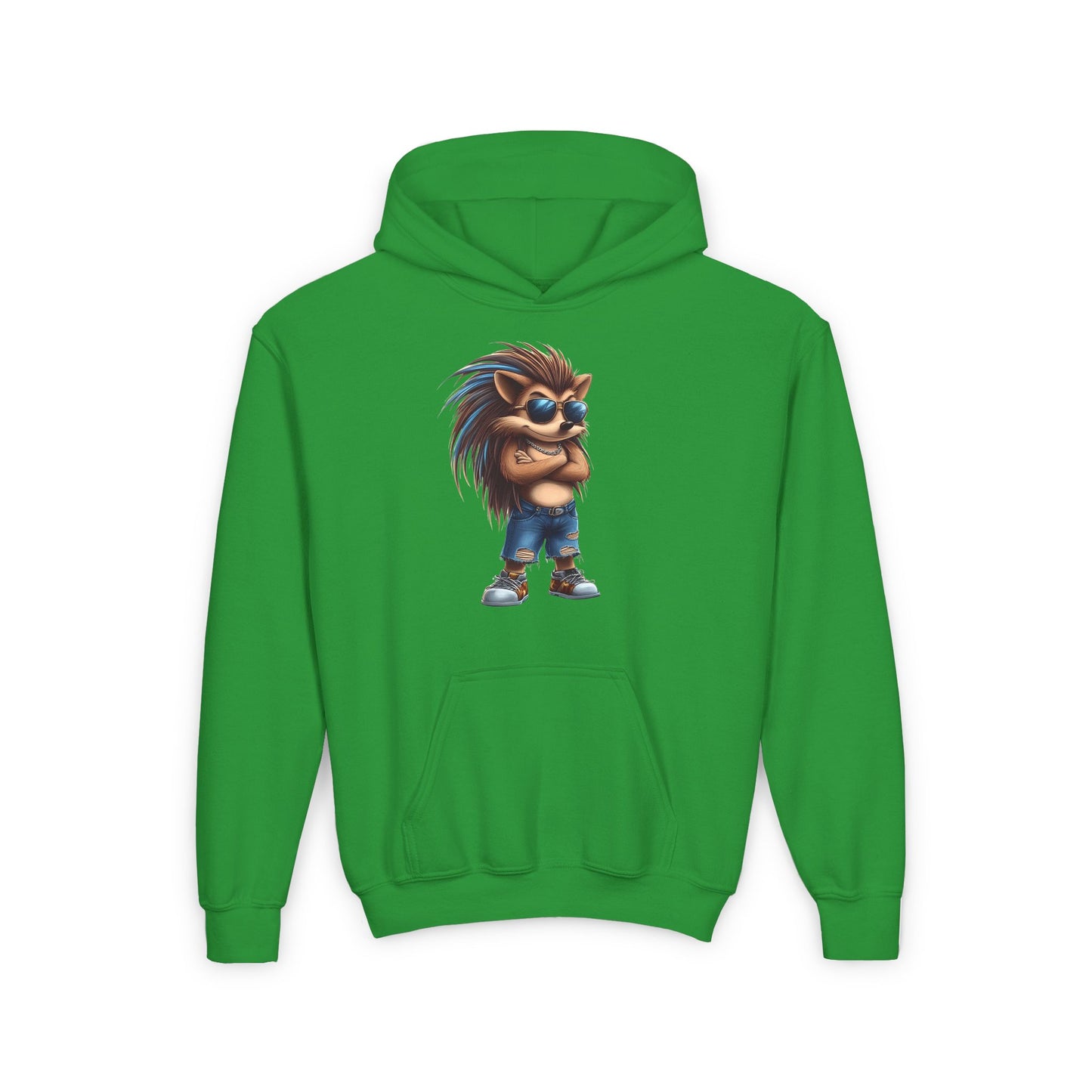 Youth Heavy Blend Hooded Sweatshirt (Cool Hedgehog)